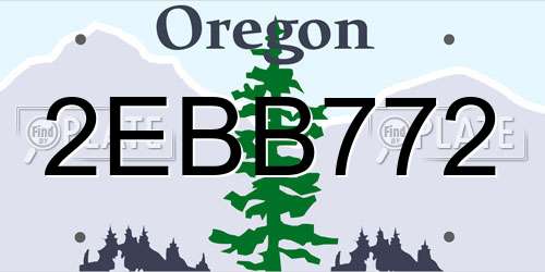 2EBB772 Oregon License Plate
