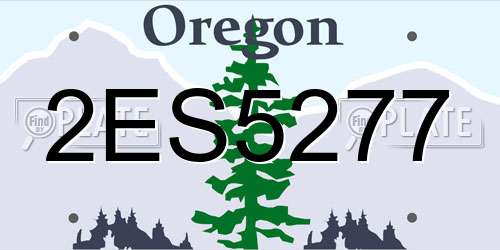 2ES5277 Oregon License Plate