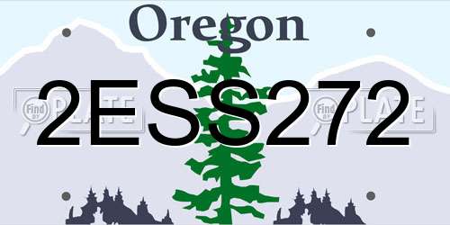 2ESS272 Oregon License Plate