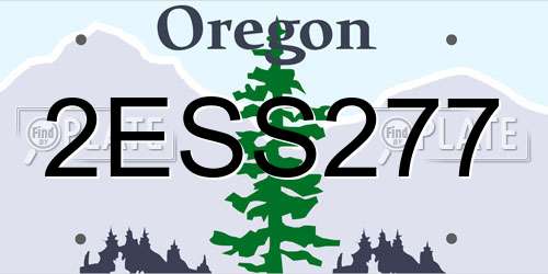2ESS277 Oregon License Plate
