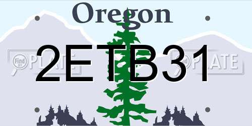 2ETB31 Oregon License Plate