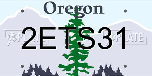 2ETS31 Oregon License Plate