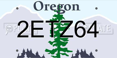 2ETZ64 Oregon License Plate
