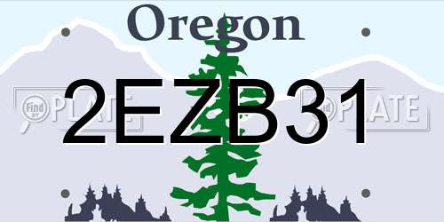 2EZB31 Oregon License Plate