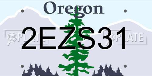 2EZS31 Oregon License Plate