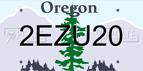 2EZU20 Oregon License Plate