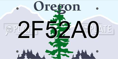 2F52A0 Oregon License Plate