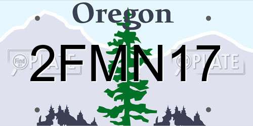 2FMN17 Oregon License Plate