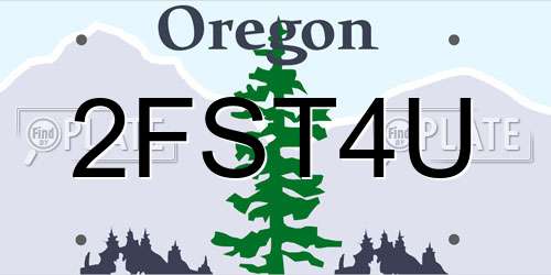 2FST4U Oregon License Plate