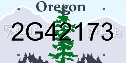 2G42173 Oregon License Plate