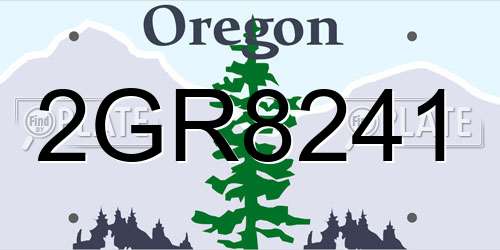 2GR8241 Oregon License Plate