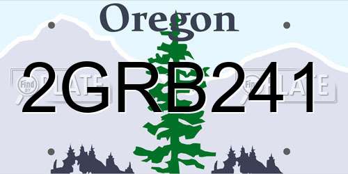 2GRB241 Oregon License Plate