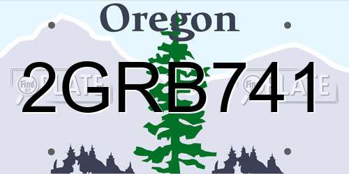 2GRB741 Oregon License Plate