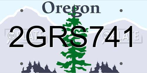 2GRS741 Oregon License Plate