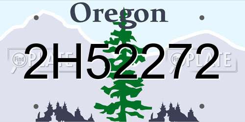 2H52272 Oregon License Plate