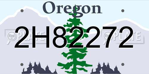 2H82272 Oregon License Plate