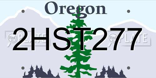 2HST277 Oregon License Plate