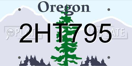 2HT795 Oregon License Plate