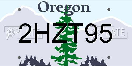 2HZT95 Oregon License Plate