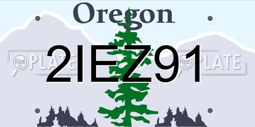 2IEZ91 Oregon License Plate