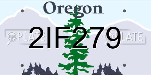 2IF279 Oregon License Plate