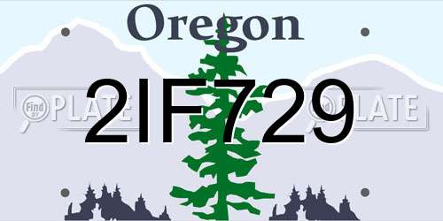 2IF729 Oregon License Plate