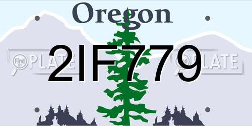 2IF779 Oregon License Plate