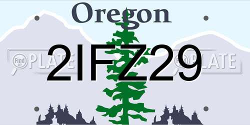 2IFZ29 Oregon License Plate