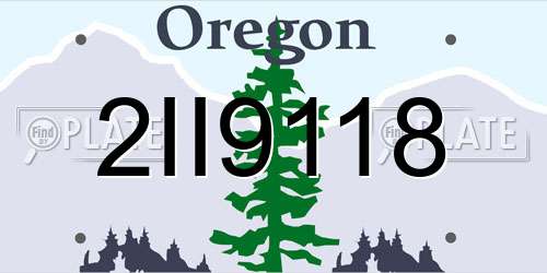 2II9118 Oregon License Plate
