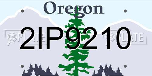 2IP9210 Oregon License Plate