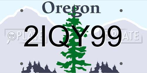 2IQY99 Oregon License Plate