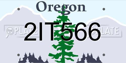 2IT566 Oregon License Plate