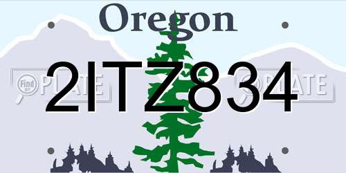 2ITZ834 Oregon License Plate