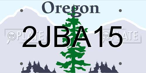 2JBA15 Oregon License Plate