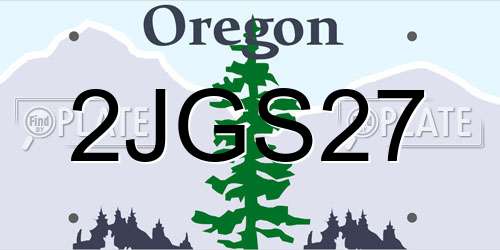2JGS27 Oregon License Plate