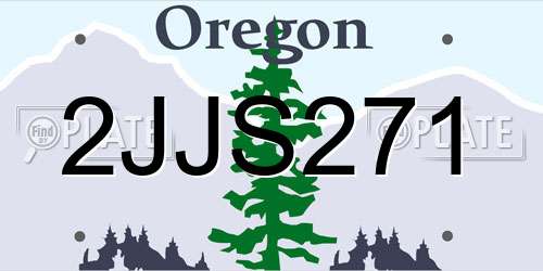 2JJS271 Oregon License Plate