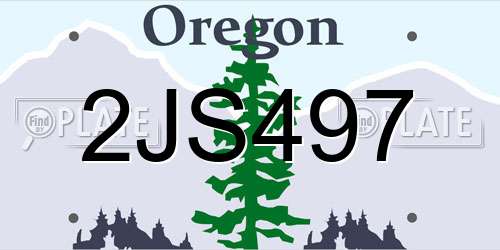 2JS497 Oregon License Plate