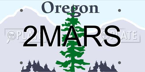 2MARS Oregon License Plate