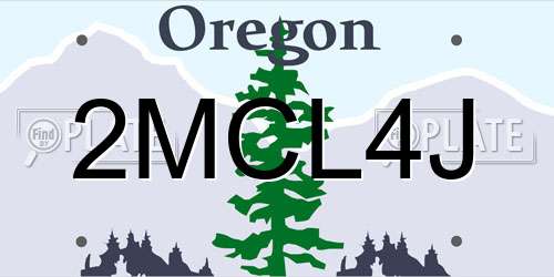 2MCL4J Oregon License Plate