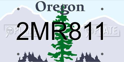 2MR811 Oregon License Plate