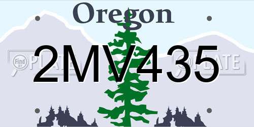 2MV435 Oregon License Plate
