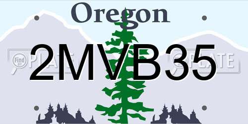 2MVB35 Oregon License Plate