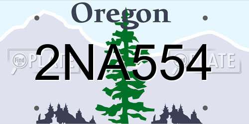 2NA554 Oregon License Plate