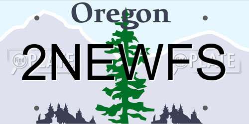 2NEWFS Oregon License Plate