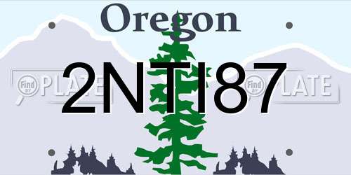 2NTI87 Oregon License Plate
