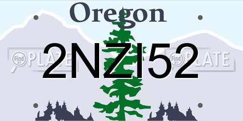 2NZI52 Oregon License Plate