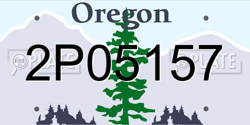 2P05157 Oregon License Plate