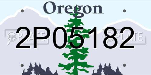 2P05182 Oregon License Plate