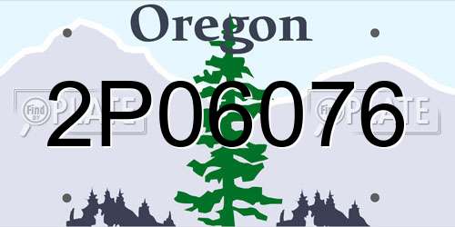 2P06076 Oregon License Plate