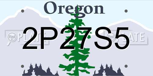 2P27S5 Oregon License Plate